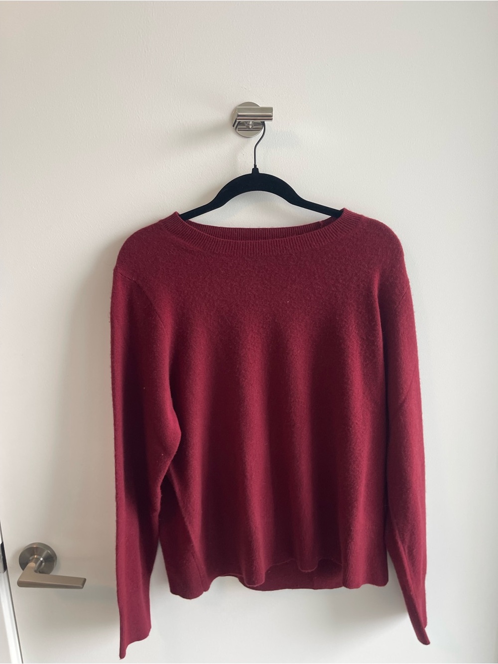 J. Crew Maroon Crewneck Sweater Cashmere
